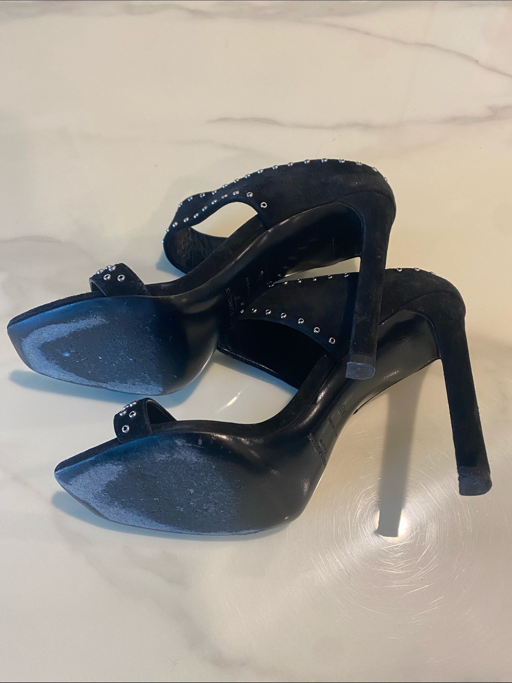 Saint Laurent Black Studded Heels - Picture 5 of 8